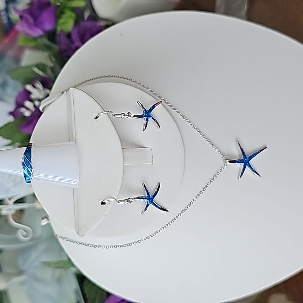 (NWT) Ocean Theme Starfish 925 Set